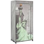Maison chic - armoire de rangement garde - robe armoire de chambre new york 75x45x160 cm tissu 25317