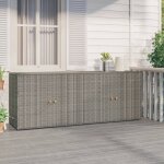 Maison chic - armoire de rangement jardin coffre de rangement gris 198x55, 5x80 cm résine tressée 56906 ... Maison chic - armoire de rangement jardin coffre de rangement gris 198x55, 5x80 cm résine tressée 56906 ...