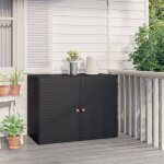 Maison chic - armoire de rangement jardin coffre de rangement noir 100x55, 5x80 cm rsine tresse 75406 ...