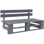 Maison chic - banc palette de jardin banc d'extrieur banquette bois gris 74408