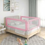 Maison chic - barrire de lit enfant barrire de scurit rose 140x25 cm tissu 58149