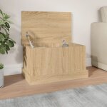 Maison chic - bo�te de rangement coffre de rangement ch�ne sonoma 50x30x28 cm bois d'ing�nierie 62304 ...