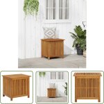 Maison chic - boîte de rangement de jardin coffre de jardin 60x50x58 cm bois d'acacia solide Maison chic - boîte de rangement de jardin coffre de jardin 60x50x58 cm bois d'acacia solide