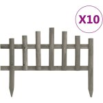 Bordure de jardin bordure de pelouse 10 pcs bois de sapin 4, 4 m 55668