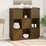 Maison chic - buffet, bahut, armoire de rangement marron miel 110, 5x35x117 cm bois massif de pin fr126140 ...