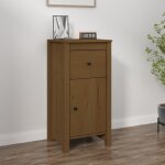 Maison chic - buffet, bahut, armoire de rangement marron miel 40x35x80 cm bois massif de pin fr616430 ...