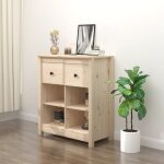 Maison chic - buffet bahut meuble de rangement commode 70x35x80 cm bois massif de pin 10189