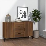 Maison chic - buffet bahut meuble de rangement commode chne marron 100x36x60 cm bois d'ingnierie 76625 ...