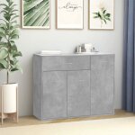 Maison chic - buffet bahut meuble de rangement commode gris b�ton 88x30x70 cm agglom�r� 42775