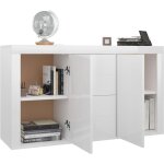 Maison chic - buffet de cuisine buffet bas - meuble de rangement - blanc brillant 120x36x69 cm aggloméré ... Maison chic - buffet de cuisine buffet bas - meuble de rangement - blanc brillant 120x36x69 cm aggloméré ...