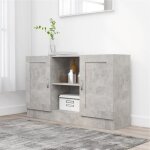 Buffet de cuisine buffet bas - meuble de rangement - gris béton 120x30, 5x70 cm aggloméré Buffet de cuisine buffet bas - meuble de rangement - gris béton 120x30, 5x70 cm aggloméré
