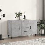 Maison chic - buffet, enfilade, armoire de cuisine gris b�ton 100x36x60 cm bois d'ing�nierie qwe96281 ...
