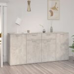 Maison chic - buffet, enfilade, armoire de cuisine gris b�ton 160x36x75 cm agglom�r� pwfn51451 design ...