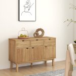 Maison chic - buffet, enfilade, armoire de cuisine otta 114x43x73, 5 cm bois massif de pin pwfn20726 ...