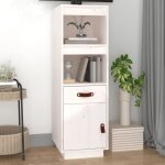 Maison chic - buffet haut, enfilade, armoire de cuisine blanc 34x40x108, 5 cm bois massif de pin wfe475674 ...