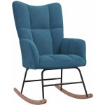 Maison chic - chaise � bascule fauteuil � bascule fauteuil de relaxation bleu velours 98668