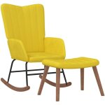 Maison chic - chaise à bascule fauteuil à bascule fauteuil de relaxation avec repose - pied jaune moutarde ... Maison chic - chaise à bascule fauteuil à bascule fauteuil de relaxation avec repose - pied jaune moutarde ...