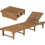 Maison chic - chaise longue pliable bain de soleil transat bois d'acacia solide 75857