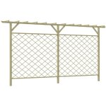 Maison chic - clture  lattes de jardin clture de jardin panneau de clture avec pergola bois 37757 ...