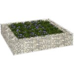 Maison chic - jardinire bac a fleur lit surlev  gabion acier galvanis 100x100x20 cm 39041