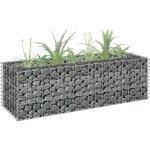 Maison chic - jardinire  gabion bac  fleur, bac et balconire acier galvanis 90x30x30 cm
