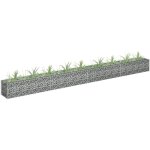 Maison chic - jardini�re bac a fleur lit sur�lev� � gabion acier galvanis� 360x30x30 cm 65083