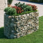 Maison chic - jardinire bac a fleur lit surlev  gabion fer galvanis 200x100x100 cm 30715