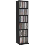 Maison chic - meuble cd meuble tagre noir 21x20x88 cm bois d'ingnierie