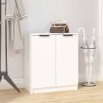 Maison chic - meuble � chaussures armoire � chaussures meuble d'entr�e blanc 59x35x70 cm bois d'ing�nierie ...