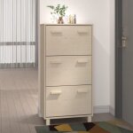 Maison chic - meuble � chaussures armoire � chaussures meuble d'entr�e marron miel 59, 5x35x117 cm bois ...