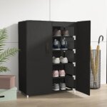 Maison chic - meuble � chaussures armoire � chaussures meuble d'entr�e noir 60x28x90 cm tissu 61625
