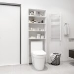 Maison chic - meuble machine � laver meuble pour wc blanc 64x24x190 cm 16005