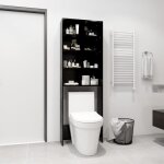 Maison chic - meuble machine à laver meuble pour wc noir 64x24x190 cm 52742 Maison chic - meuble machine à laver meuble pour wc noir 64x24x190 cm 52742