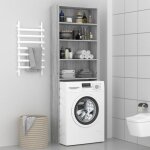 Maison chic - meuble machine � laver meuble pour wc sonoma gris 64x24x190 cm 96953