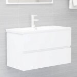 Maison chic - meuble sous lavabo vasque armoire d'�vier blanc 80x38, 5x45 cm agglom�r� 69896