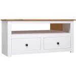 Maison chic - meuble tv d'angle moderne - meuble de rangement - buffet salon - blanc 93x49x49 cm pin ...