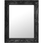Maison chic - miroir mural miroir salle de bain / style baroque 50x60 cm noir Maison chic - miroir mural miroir salle de bain / style baroque 50x60 cm noir
