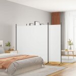 Maison chic - paravent sur pied cloison de séparation 3 panneaux blanc 525x180 cm tissu 29950 Maison chic - paravent sur pied cloison de séparation 3 panneaux blanc 525x180 cm tissu 29950