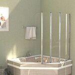 Maison chic - pare - baignoire enclos de bain 120x140 cm verre tremp� transparent 37623