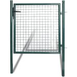 Maison chic - portail de clture porte portillon portail de jardin  porte simple acier enduit de poudre ...