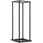 Maison chic - portant de bois chauffage porte b�ches et range b�ches int�rieur avec base noir 37x37x113 ...