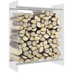Maison chic - portant de bois chauffage porte b�ches et range b�ches int�rieur transparent 80x35x100 ...