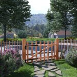 Maison chic - portillon portail porte portillon de jardin de clôture bois de noisetier imprégné 100 x ... Maison chic - portillon portail porte portillon de jardin de clôture bois de noisetier imprégné 100 x ...
