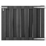 Maison chic - portillon wpc porte portillon portail de jardin 100x80 cm gris 16948
