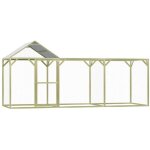 Maison chic - poulailler enclos / cage pour poulets 4, 5x1, 5x2 m pinède imprégnée Maison chic - poulailler enclos / cage pour poulets 4, 5x1, 5x2 m pinède imprégnée