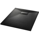 Maison chic - receveur de douche bac de douche / smc noir 90 x 70 cm Maison chic - receveur de douche bac de douche / smc noir 90 x 70 cm