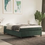Maison chic - sommier  ressorts de lit cadre  lattes pour lit adulte vert fonc 140x190 cm velours ...