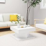 Maison chic - table basse table de salon bout de canap� blanc 57x57x30 cm agglom�r� 17266