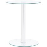 Maison chic - table basse table de salon bout de canap� transparent 40 cm verre tremp� 30216