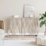 Maison chic - table console table d'entr�e bout de canap� 110x30x70 cm acier inoxydable et verre 44712 ...